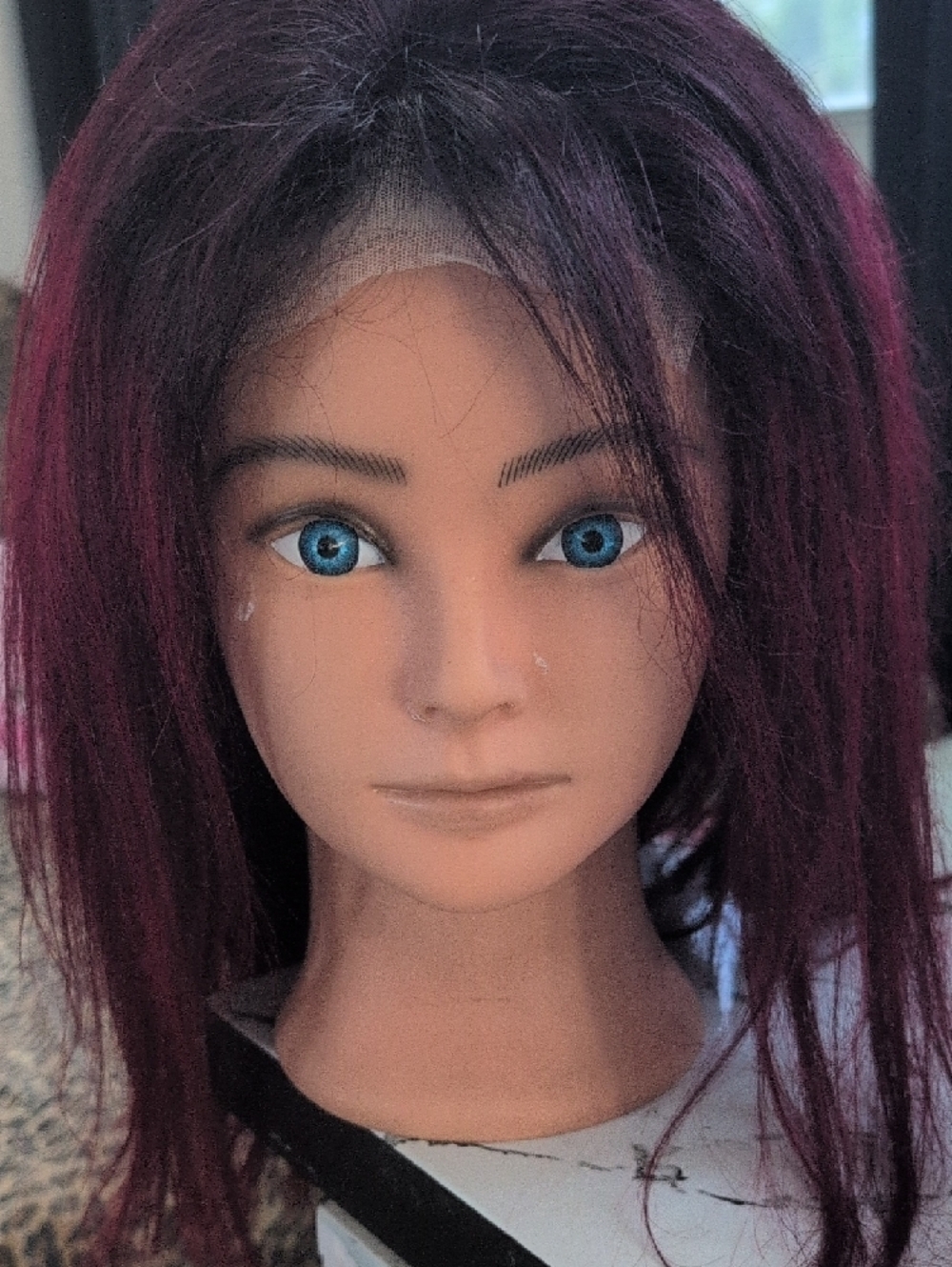 Burgundy Lace Front Women's Wig - Natural Look - Picture 7 of 9
